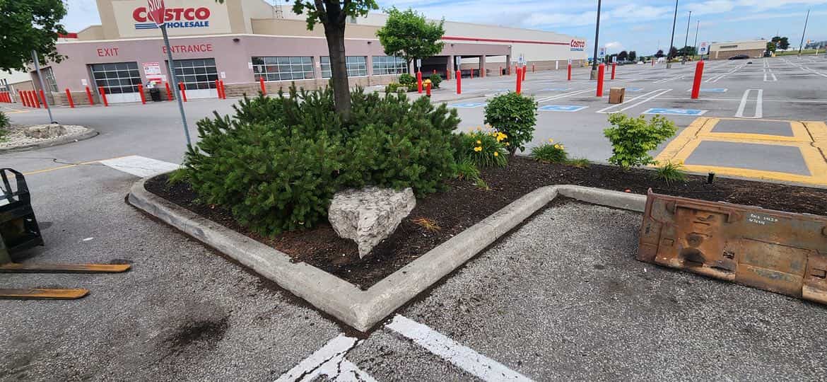 Concrete area before renovation